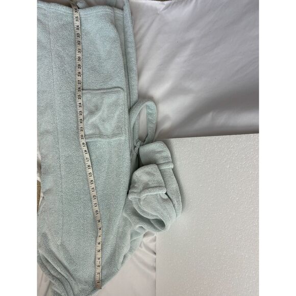 Amari Baby Dust Blue Plush Bathrobe Kimono One Size Belted Spa Bath - Picture 7 of 12